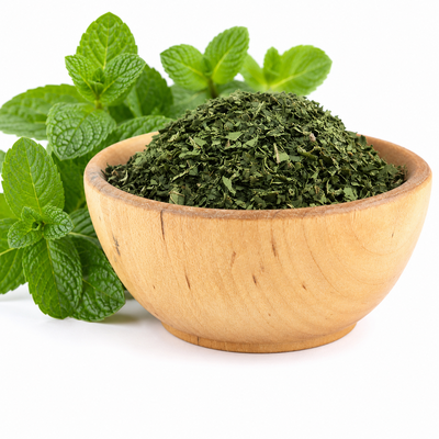 Peppermint Leaves, Dried, Crushed, 1-Pound Bulk Bag