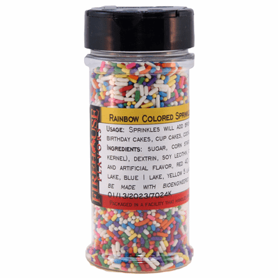 Rainbow Colored Sprinkles in a Large Spice Jar (5.11 oz.)
