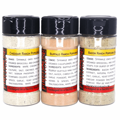 Ranch Popcorn & Snack Seasoning Powder Trio - Spice Jar of Each