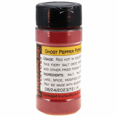 Red Hot Spicy Ghost Pepper Popcorn Salt in a Spice Jar (3.53 oz.)