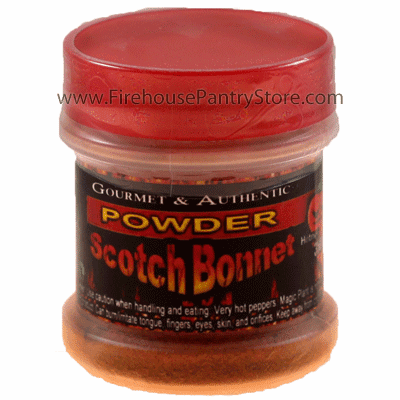 Scotch Bonnet Chili Pepper Powder in a Small Spice Jar (14g)