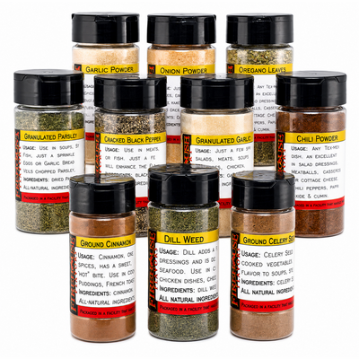 Starter Kitchen Staples Spice Sampler (10 Varieties)