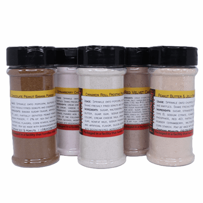 Sweet Popcorn & Snack Sprinkles Sampler - 5 Varieties - Large Spice Jar of Each