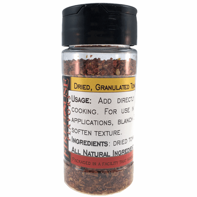 Tomatoes, Dried, Granulated, in a Spice Jar (1.76 oz.)