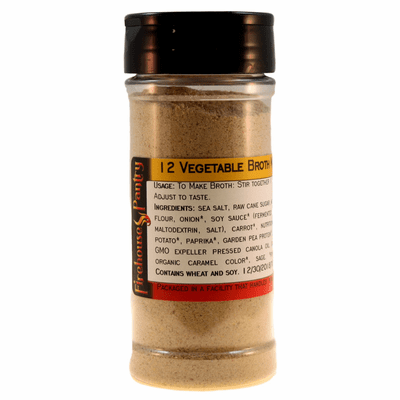 Vegetable Broth Mix, All Natural, in a Large Spice Jar (4.76 oz.)