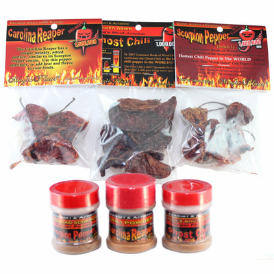 World's Hottest Chili Pepper Sampler (6 Items) + FIREHOUSE FREEBIE