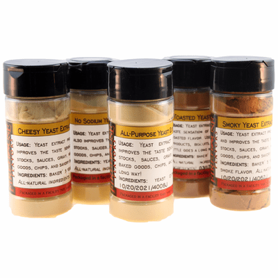 Yeast Extract Sampler - 5 Varieties - 1 Spice Jar of Each