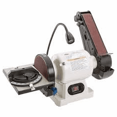 Shop Fox 2" x 27" Combo Belt and 6" Disc Benchtop Sander with LED Work Light W1838