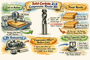 Benefits of a Solid Carbiide 2+2 Compression Router Bit