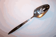 1847 Rogers Bros WINDFLOWER Pierced Serving Spoon