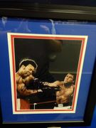 MUHAMMED  ALI*  *HOF*  AND  GEORGE  FOREMAN  *HOF*  /  CUSTOM  FRAMED  11X14  PHOTO