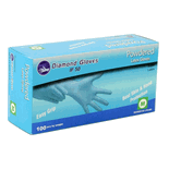Diamond Powdered Latex Gloves - Natural White - #LPS-50 / #IF50