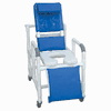 Reclining Shower Chair w/ Soft Seat & Elevating Legrest