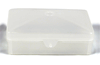 Soap box, Clear w/hinged lid