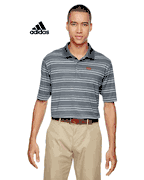 Adidas PureMotion Texture Stripe Polo - Pro Grey