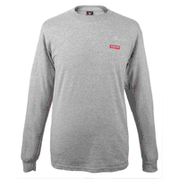 Hanes Beefy-T - 100% Cotton Long Sleeve T-Shirt - Light Steel