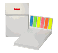 Hard Cover Sticky Flag Jotter Pad