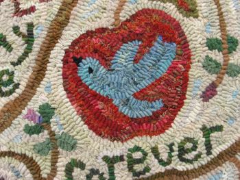Apple of My Eye by Marijo Taylor - PATTERN and Complete Rug Hooking Kit - Free US Shipping Apple of My Eye by Marijo Taylor - PATTERN and Complete Rug Hooking Kit - Free US Shipping
