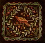 Birds & Berries, Single Motif I (Large) by Bea Brock-Pattern Only or Complete Rug Hooking Kit