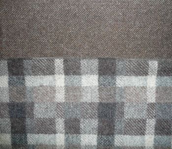 Brown/Grey Plaid and Chocolate Tweed Pairing