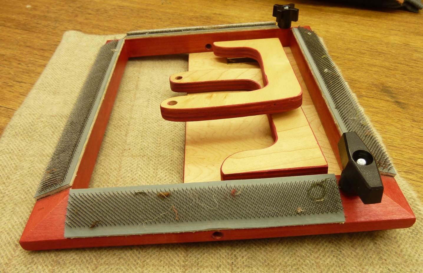 Folding Lap Frame for Rug Hooking