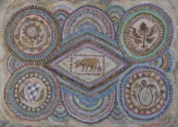 For the Love of Buttermolds (Small) by Lin Wells - Pattern Only or Complete Rug Hooking Kit