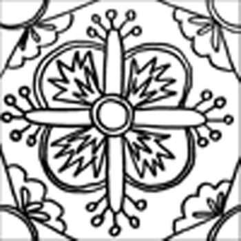 Cruciforma III, Single Motif by Bea Brock-Pattern Only or Complete Rug Hooking Kit