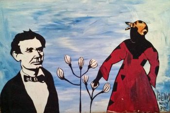 Lincoln w/Woman & Cotton Stalk - Pattern only or Complete Rug Hooking Kit