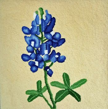 New! Bluebonnet by Melissa Eisenbach-Pattern Only or Complete Rug Hooking Kit 