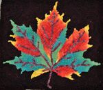 New! Fall Leaf #1 by Melissa Eisenbach - Pattern only or Complete Rug Hooking Kit