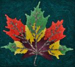 New! Fall Leaf #2 by Melissa Eisenbach - Pattern only or Complete Rug Hooking Kit