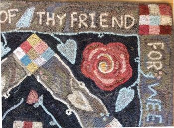 Thy Friend by Marijo Taylor - PATTERN and Complete Rug Hooking Kit - Free US Shipping Thy Friend by Marijo Taylor - PATTERN and Complete Rug Hooking Kit - Free US Shipping