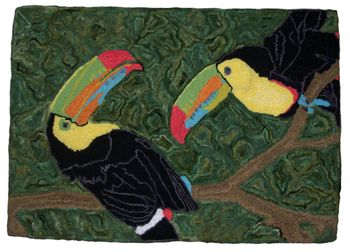 New! Toucans (Large) by Melissa Eisenbach-Pattern Only or Complete Rug Hooking Kit 