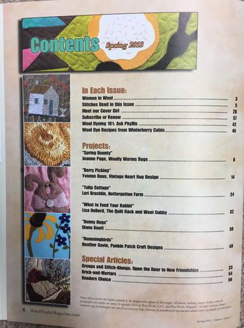 Wool Works Magazine Spring 2018 Issue - Free US Shipping