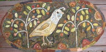 Orchard Quail by Marijo Taylor-Complete Wool Kit Only - Free US Shipping