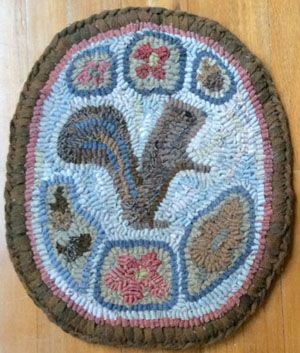 Oval Squirrel by Marijo Taylor - Complete Wool Kit Only - Free US Shipping