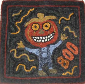 Peter Pumpkin - Pattern only or Complete Rug Hooking Kit