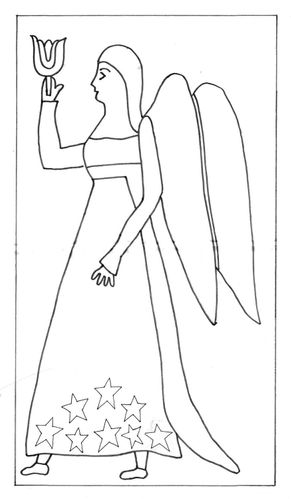 Star Angel (Large) by Bea Brock-Pattern Only or Complete Rug Hooking Kit