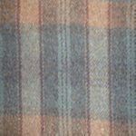 Teal green and Peach Plaid