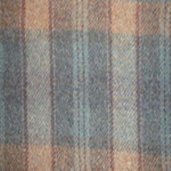 Teal green and Peach Plaid