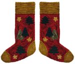 Trees and Stars Stocking with Ornaments by Adrienne Dykes - Pattern Only or Complete Rug Hooking Kit