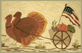 Turkey Trot - Pattern Only or Complete Rug Hooking Kit