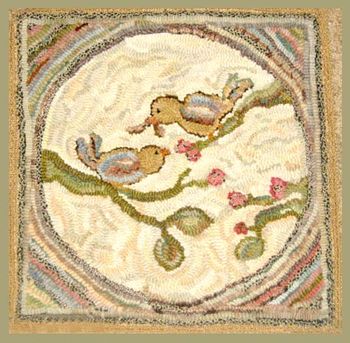Vingage Birds Hit-n-Miss Circle 17 x 17 Pattern Only or Complete Kit