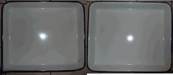 Vintage Enamel Photo Trays- Fabulous Special Large Sizes!