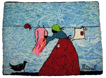 Wash Day - Pattern only or Complete Rug Hooking Kit