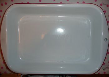 White Enamel Dye Pans