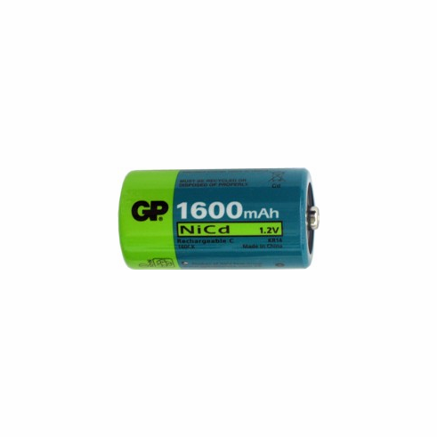 2 pack of c cell nicd 1600 rechargeable batteries