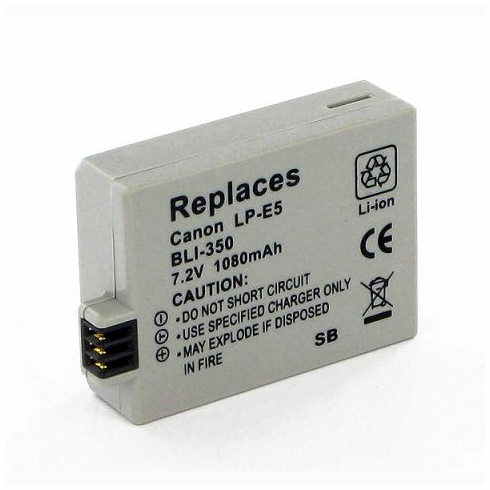 Canon LPE5 battery, 1.08Ah