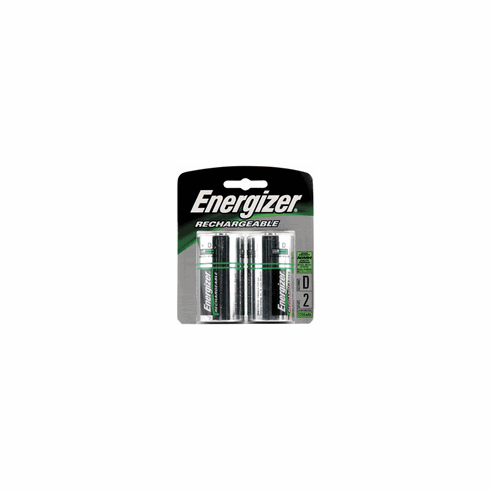 D Cell batteries - Energizer - Rechargeable - 2 pack