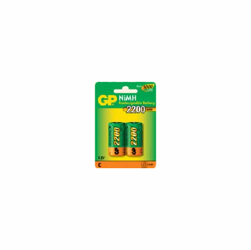 Pack of 2 C Cell NiMH 1.2V 2200mAh Rechargeable Battery